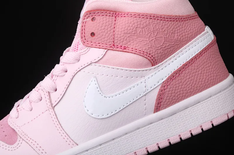 All categories Air Jordan Jordan series basketball shoes Air Jordan 1 Mid Air Jordan 1 Mid AJ1 Joe 1 mid-top series Pink White Pink Foam CW5379-600